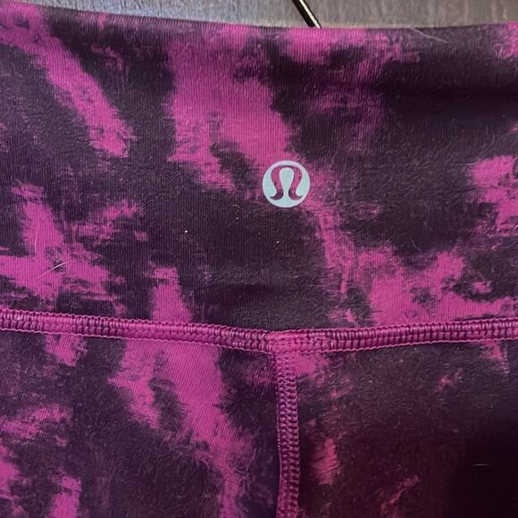 Lululemon Wunder Under Crop II *Full-On Luon Breezie Regal Plum Black - Picture 2 of 6